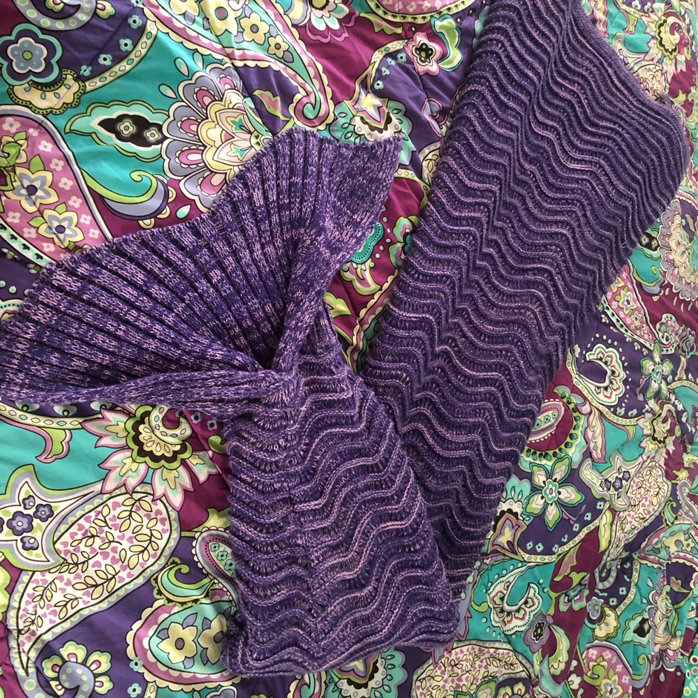 Fleece Lined Mermaid Tail Blanket